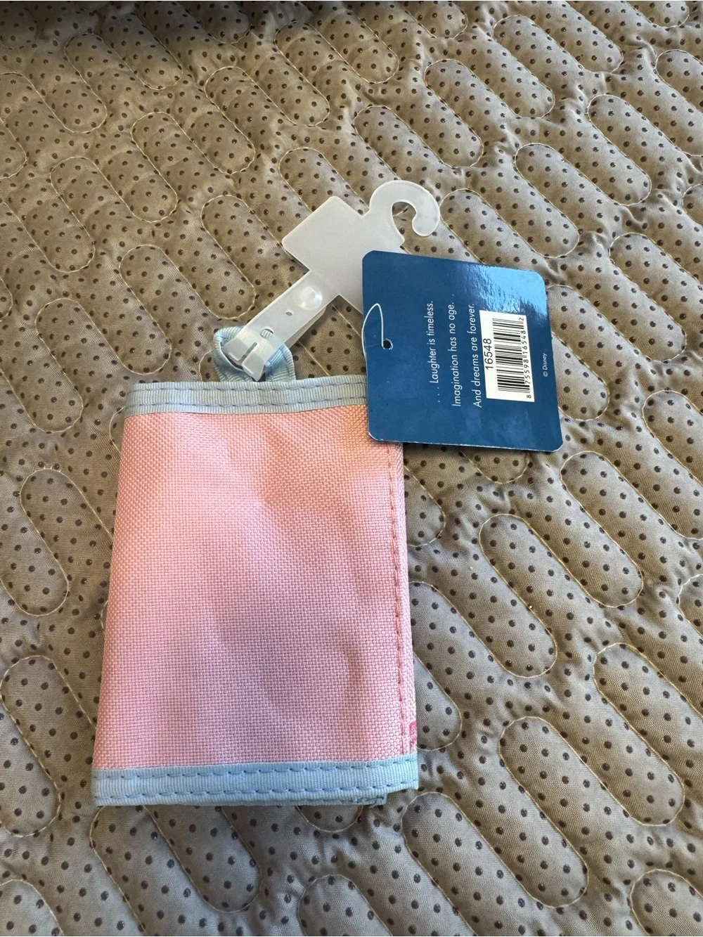 VTG Y2K Disney Tinker Bell Pink Trifold Wallet